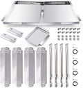 Kit de Remplacement pour Bac à Graisse Nexgrill, Compatible 4 Brûleurs, Plateau Réglable 61-76 cm avec Tubes et Plaques Chauffantes