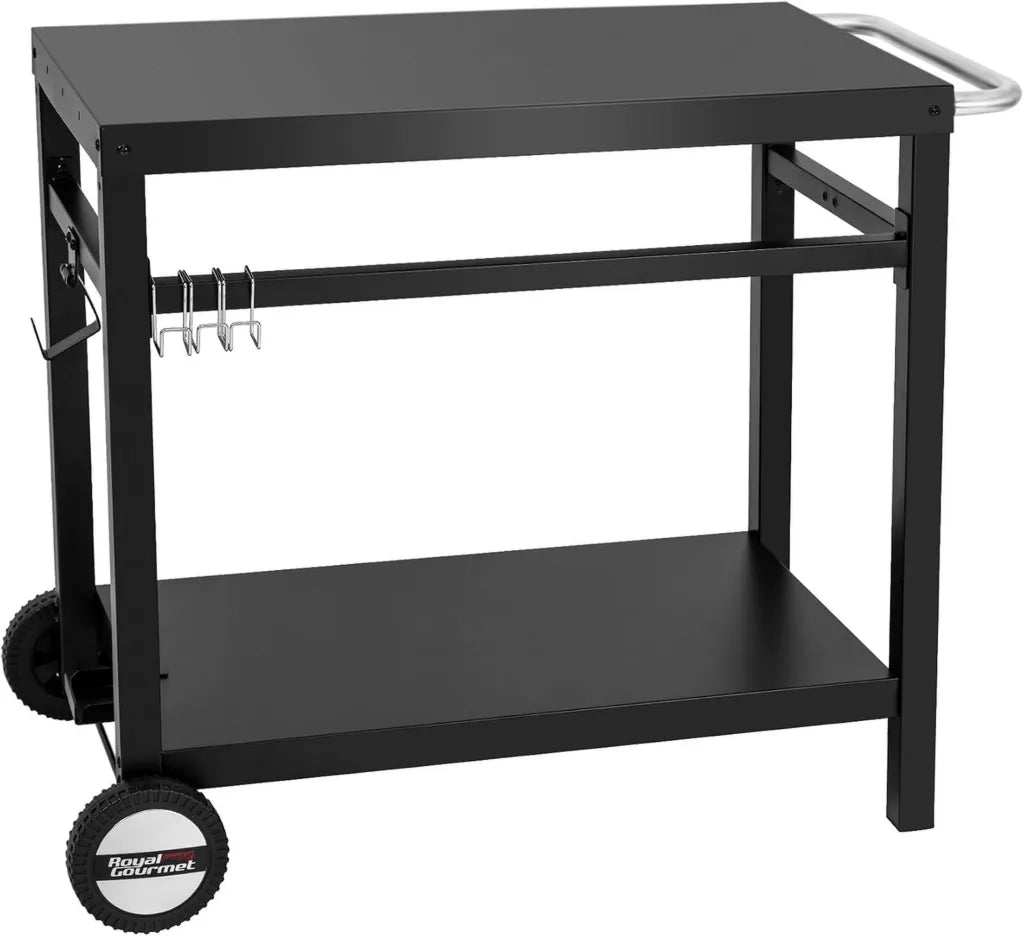 Chariot de Barbecue Royal Gourmet avec Table Multifonctionnelle pour Cuisine Extérieure