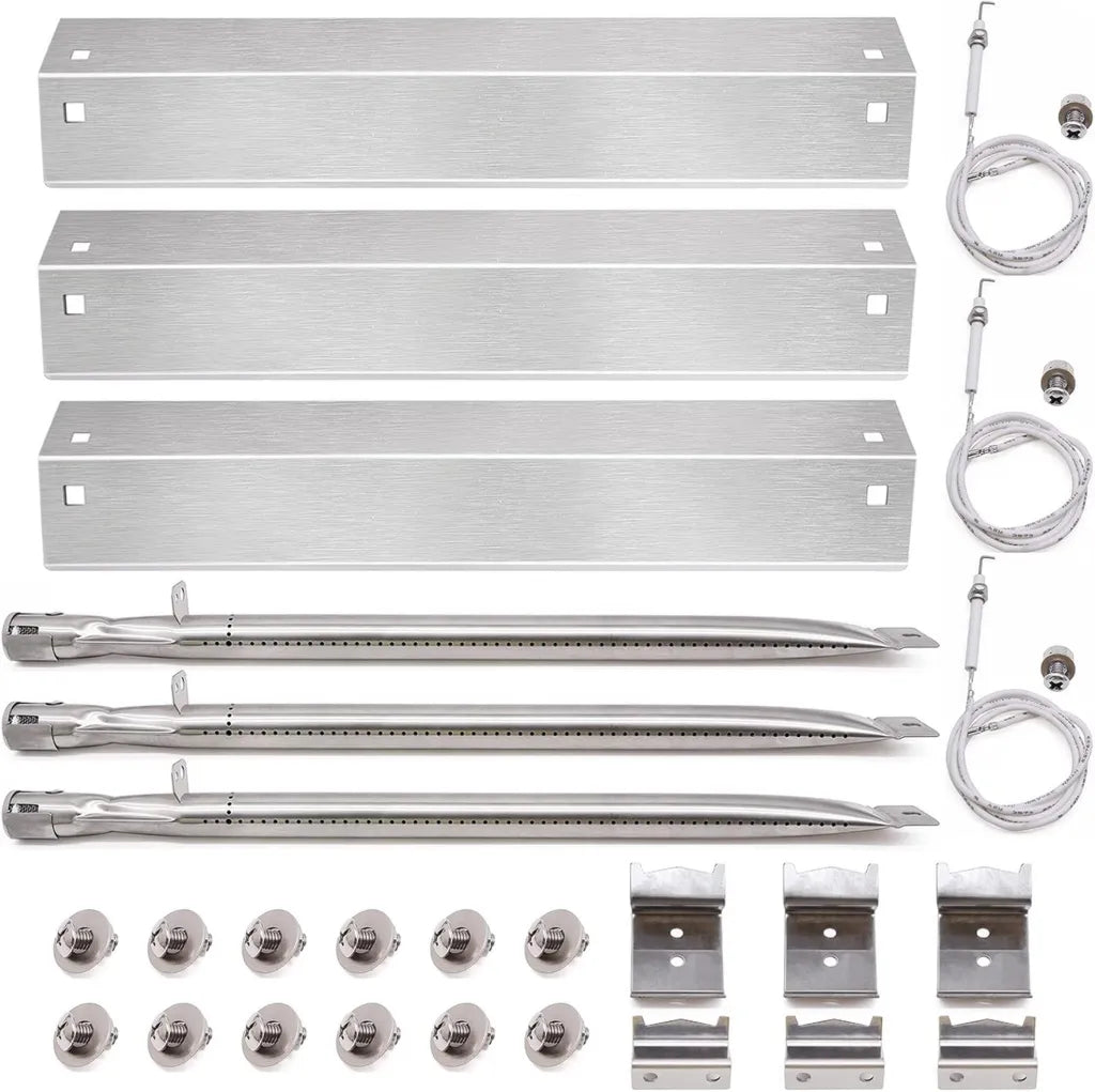 Ensemble de pièces de rechange pour gril compatible Char Griller - Plaques et tuyaux de brûleur