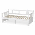 Lit banquette en bois blanc 200x90 cm