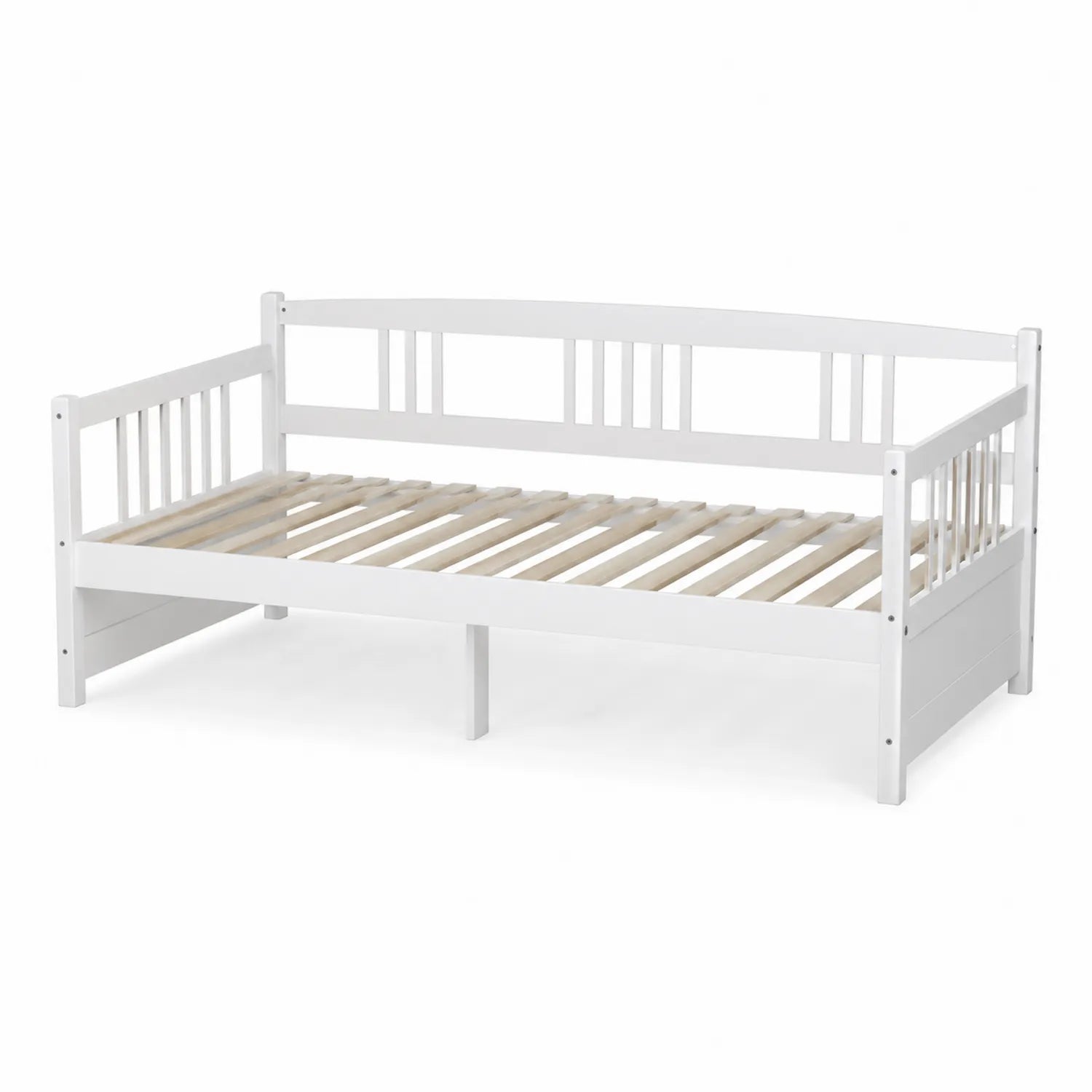 Lit banquette en bois blanc 200x90 cm
