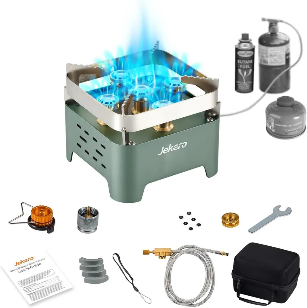 Réchaud de Camping à Gaz 9000W, 1 Brûleur, Compact et Portatif