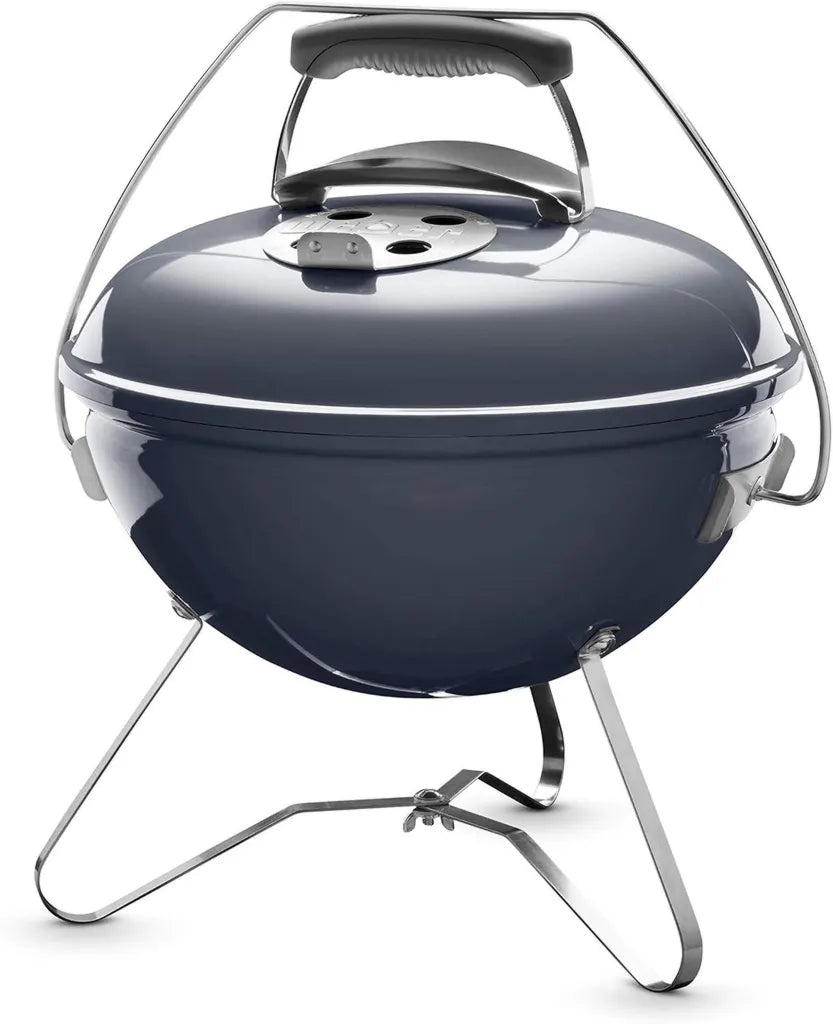 Weber Barbecue Portable au Charbon Smokey Joe Premium 37 cm, Émaillé, Bleu Ardoise
