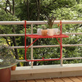 ZHOUMIN Table de Balcon Résistante, Mobilier de Jardin en Acier Rouge, 60x40 cm