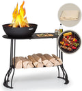 Blumfeldt Brasero Extérieur Jardin Terrasse, Bol Acier Portable, Résistant aux Intempéries avec Tisonnier