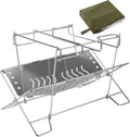 Brasero portable en acier inoxydable, support pliable pour barbecue et feu de camp, accessoires pour terrasse et jardin
