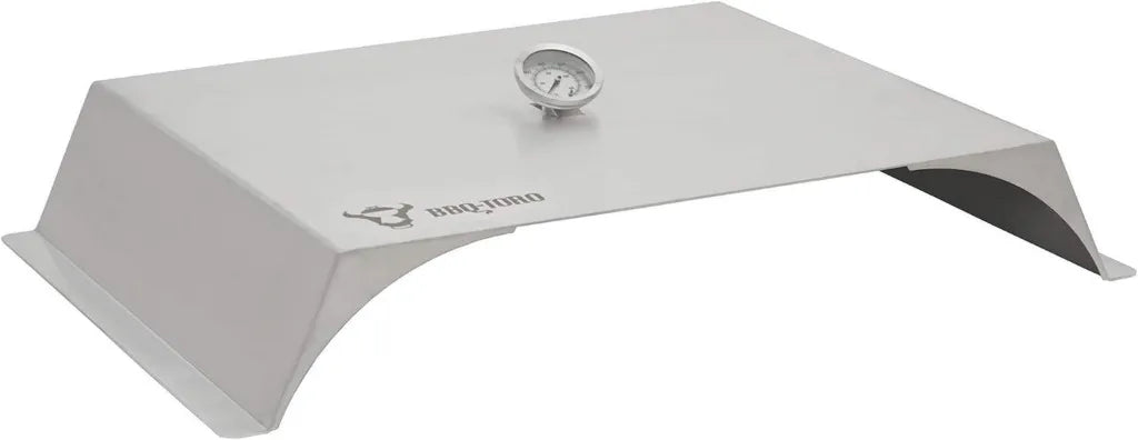 Four à pizza en inox pour barbecue à gaz avec thermomètre - 56x39 cm