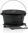 Casserole en fonte pour barbecue de camping, style Hibachi, 43x42x21,5 cm