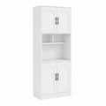 Buffet haut en bois composite Blanc