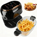 Friteuse à Air 5L 9-en-1, Écran Tactile LED, Minuteur 24h, Fenêtre de Vue, Cuisson Saine, Compatible Lave-vaisselle