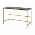 Bureau rectangulaire en métal Noir/Or 120x60x75 cm