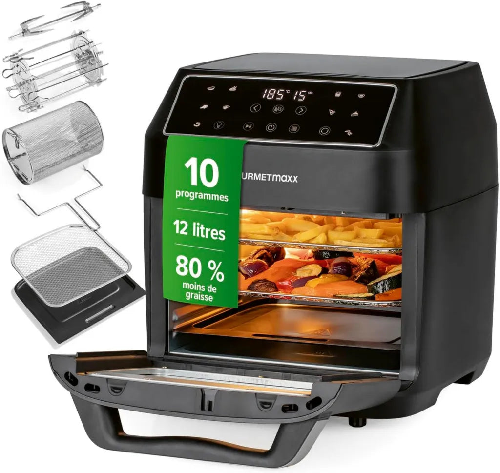 Friteuse à air chaud 12L avec écran tactile et minuterie - GOURMETmaxx