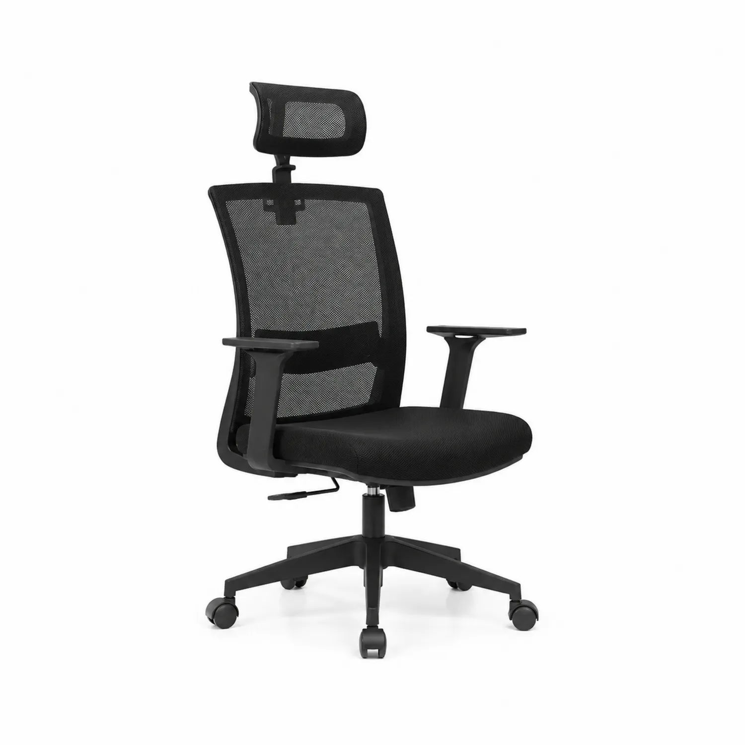 Chaise de bureau en maille noire réglable