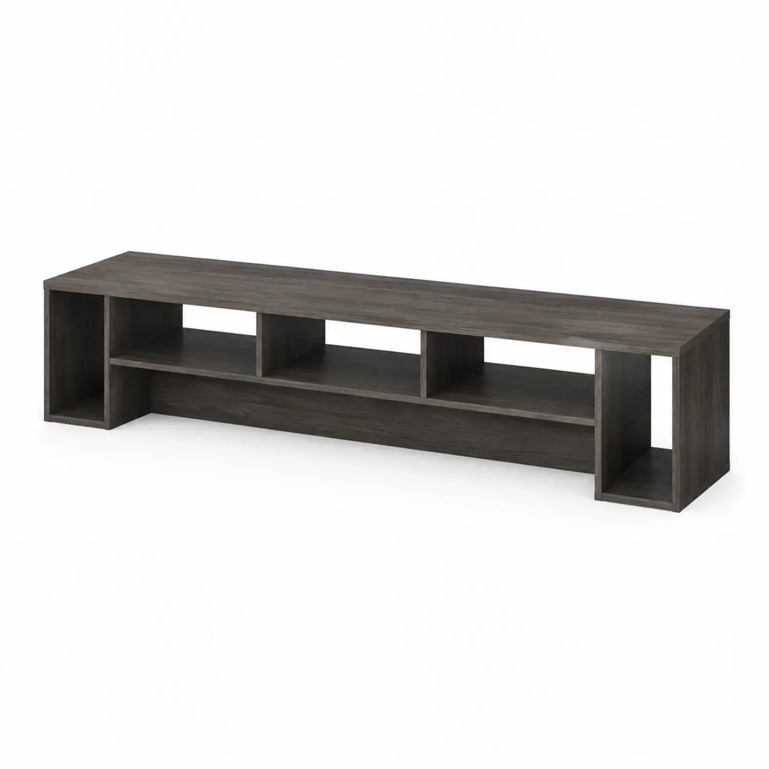 Meuble TV bois composite Gris Foncé 200 cm