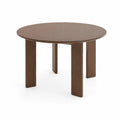 Table ronde en bois de noyer massif 150 cm