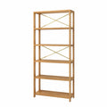 Étagère en bois avec 5 niveaux et supports métalliques