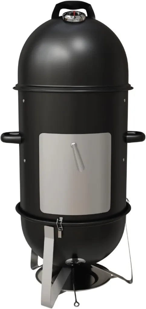 Fumoir à Charbon Vertical Robuste 46 cm - Barbecue Extérieur Multifonction