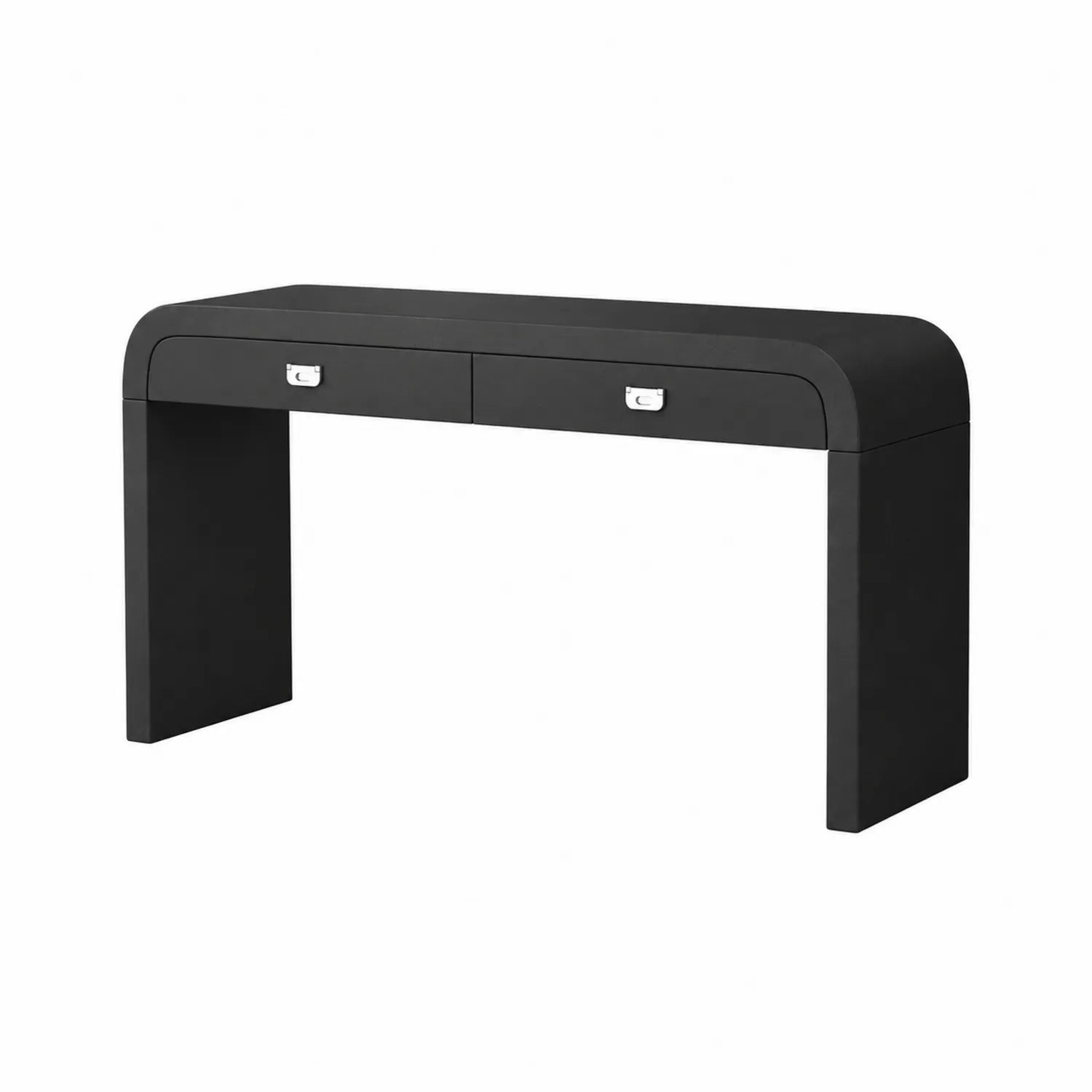 Console en MDF Noir avec 2 Tiroirs
