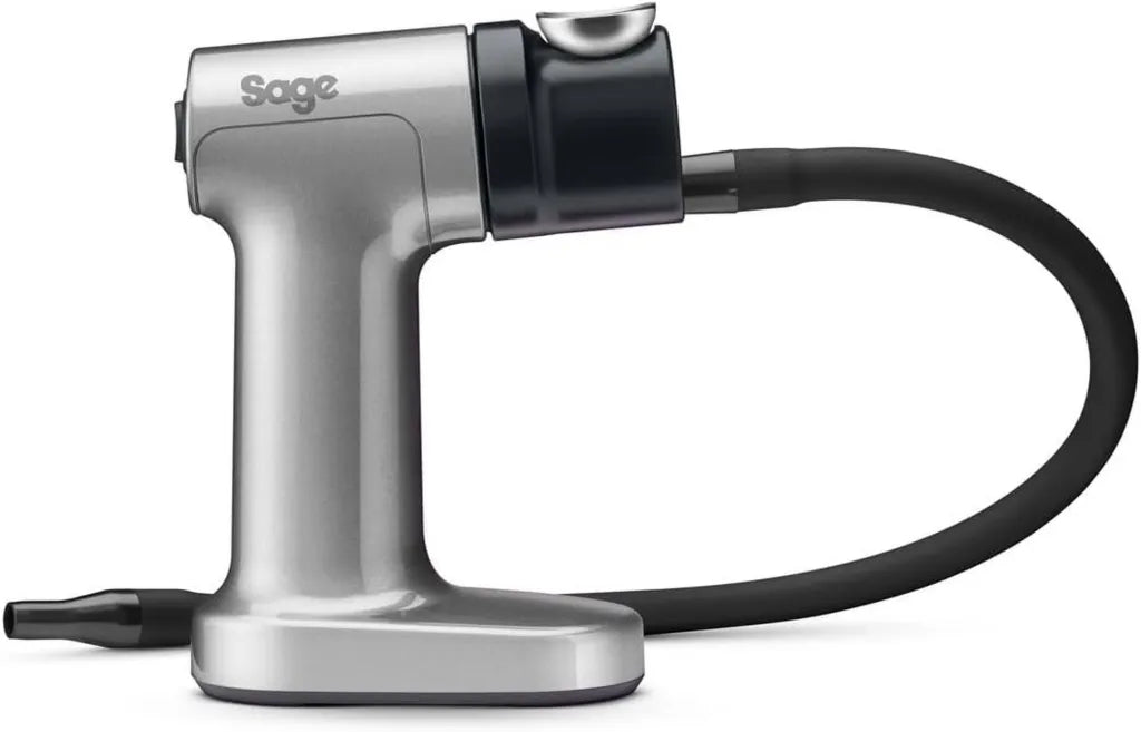 Sage - Pistolet Fumoir pour Viandes et Poissons - Système de Fumage à Froid - Couleur Argent
