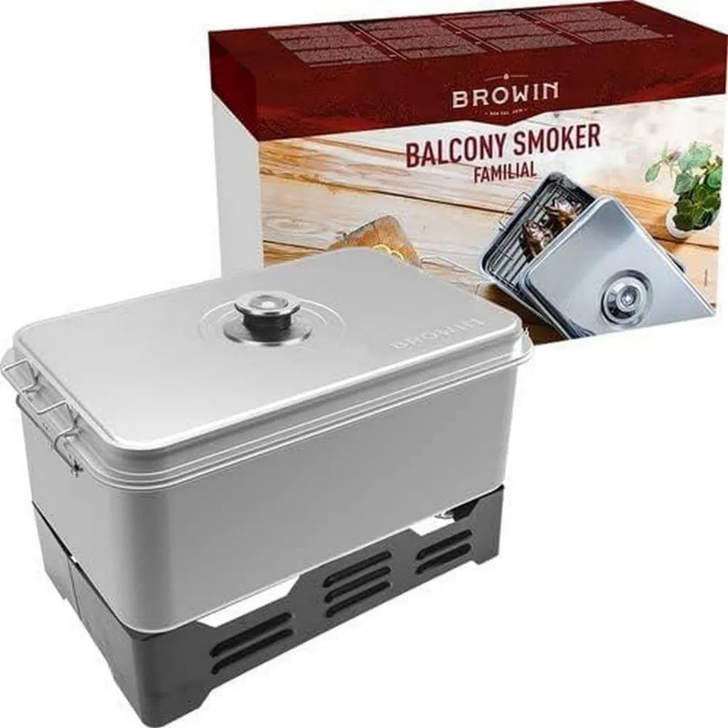 Fumoir Extérieur Familial Browin avec Thermomètre, Acier Inoxydable