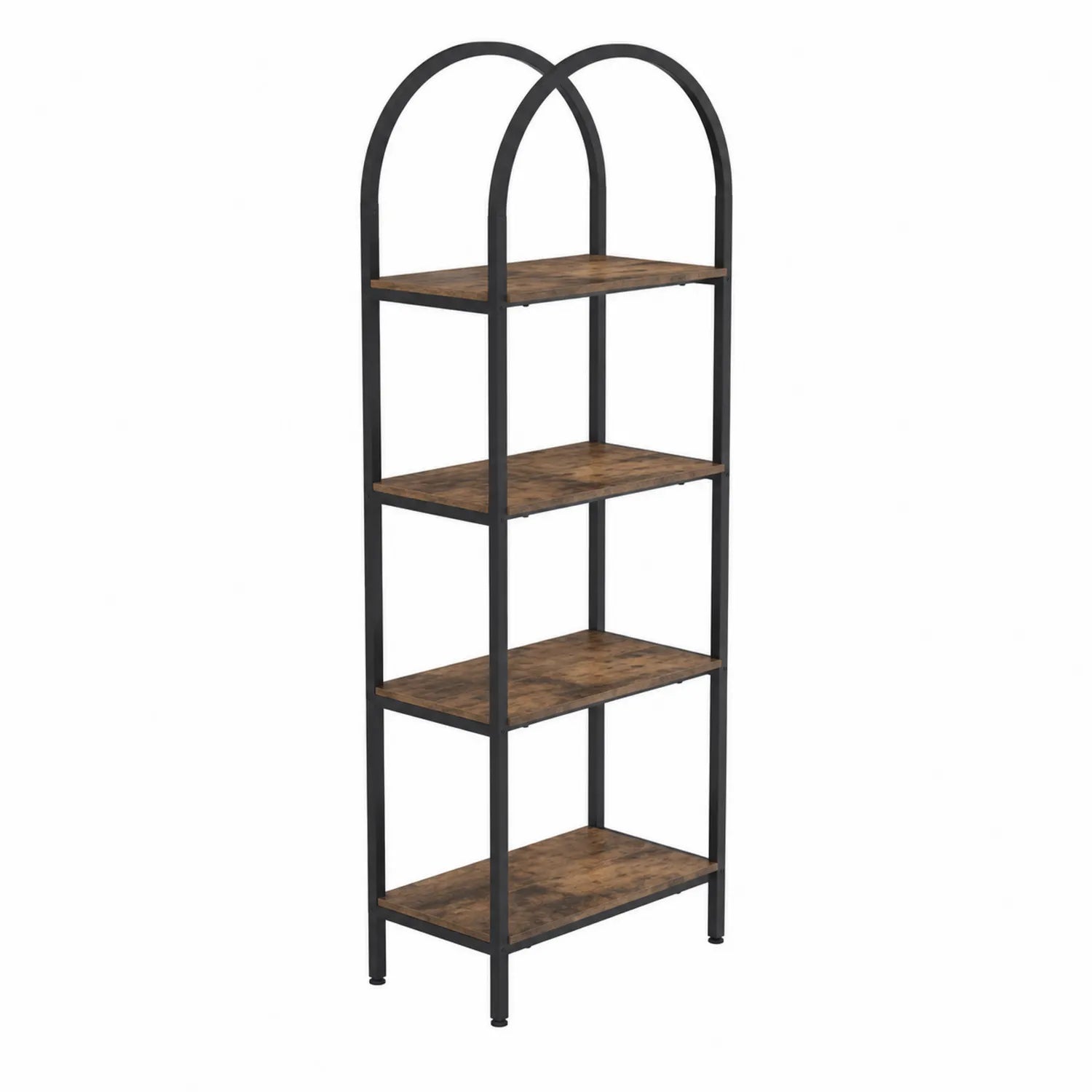 Étagère en Métal et Bois 4 Niveaux 150cm