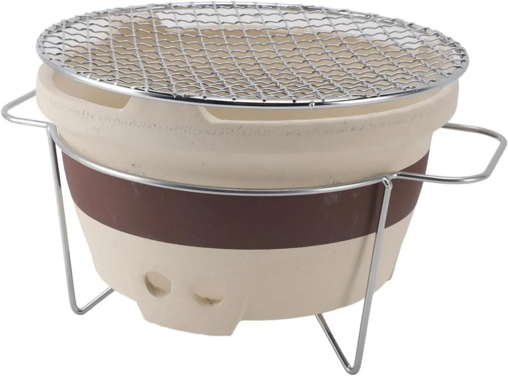Mini Barbecue à Charbon Portatif en Argile pour Camping et Maison