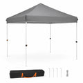 Tonnelle pliante carrée 3x3m polyester imperméable Gris cadre acier