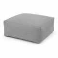 Pouf carré en tissu gris 80x80x20cm