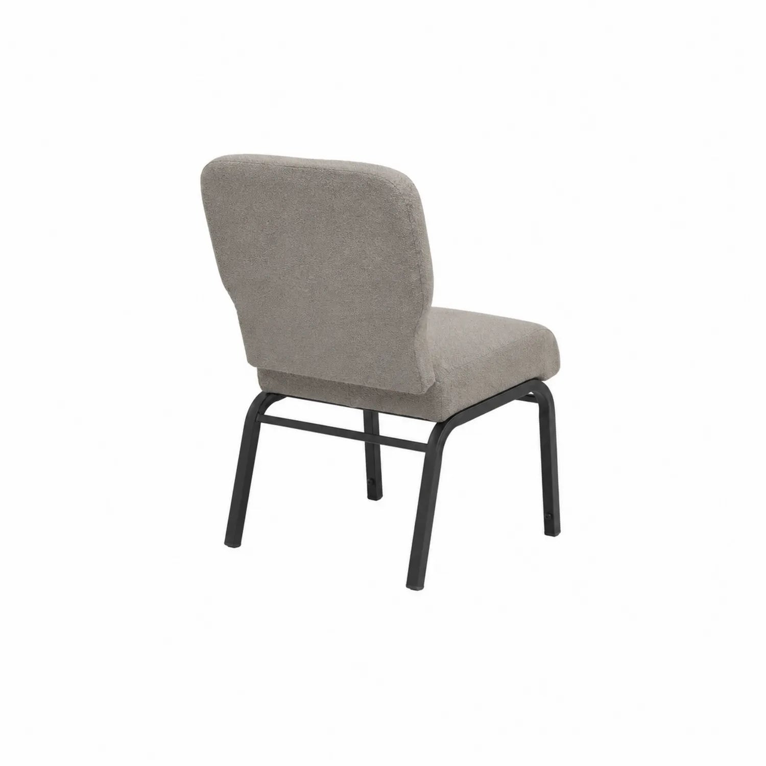 Chaise en métal et tissu polyester gris
