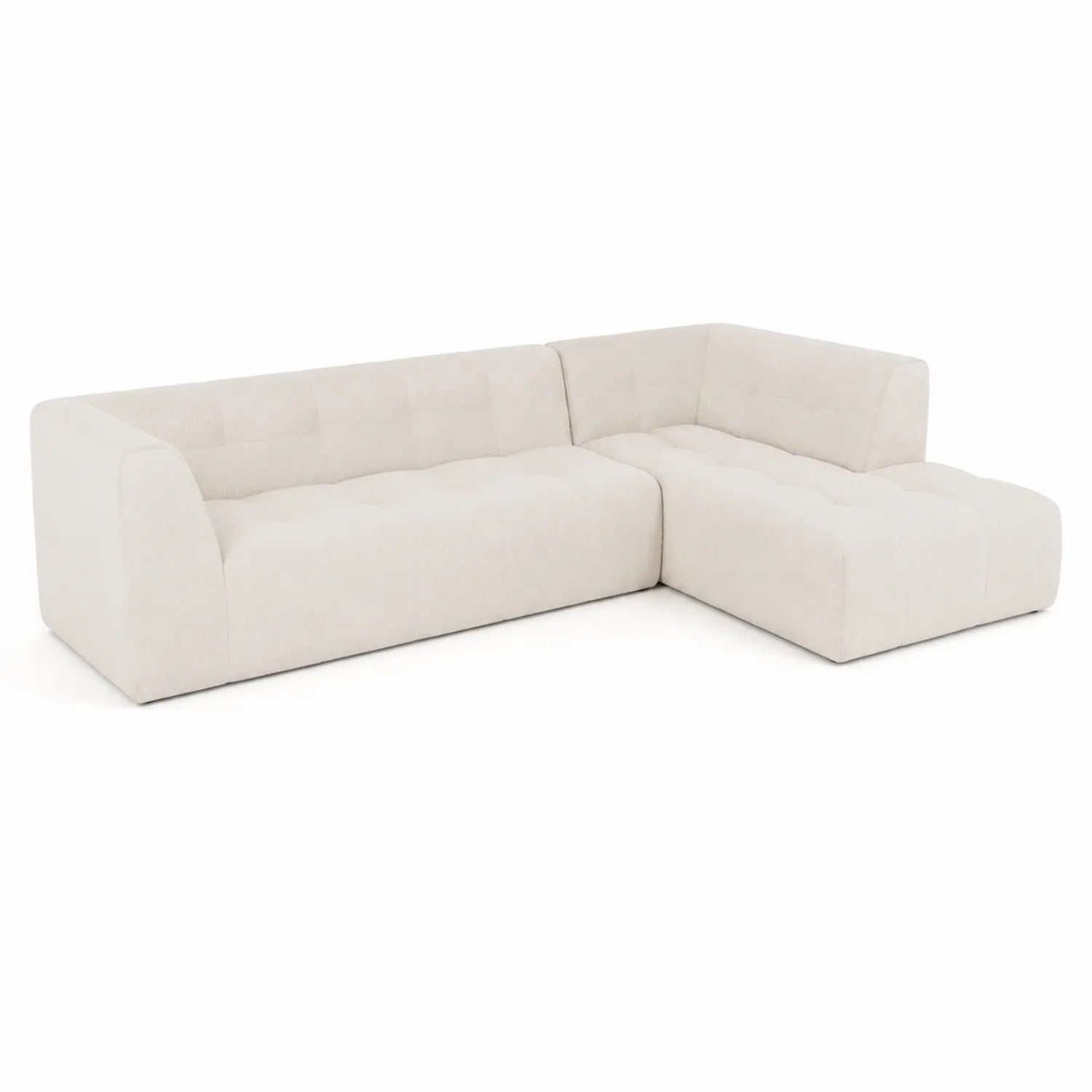 Canapé d'angle en tissu Beige