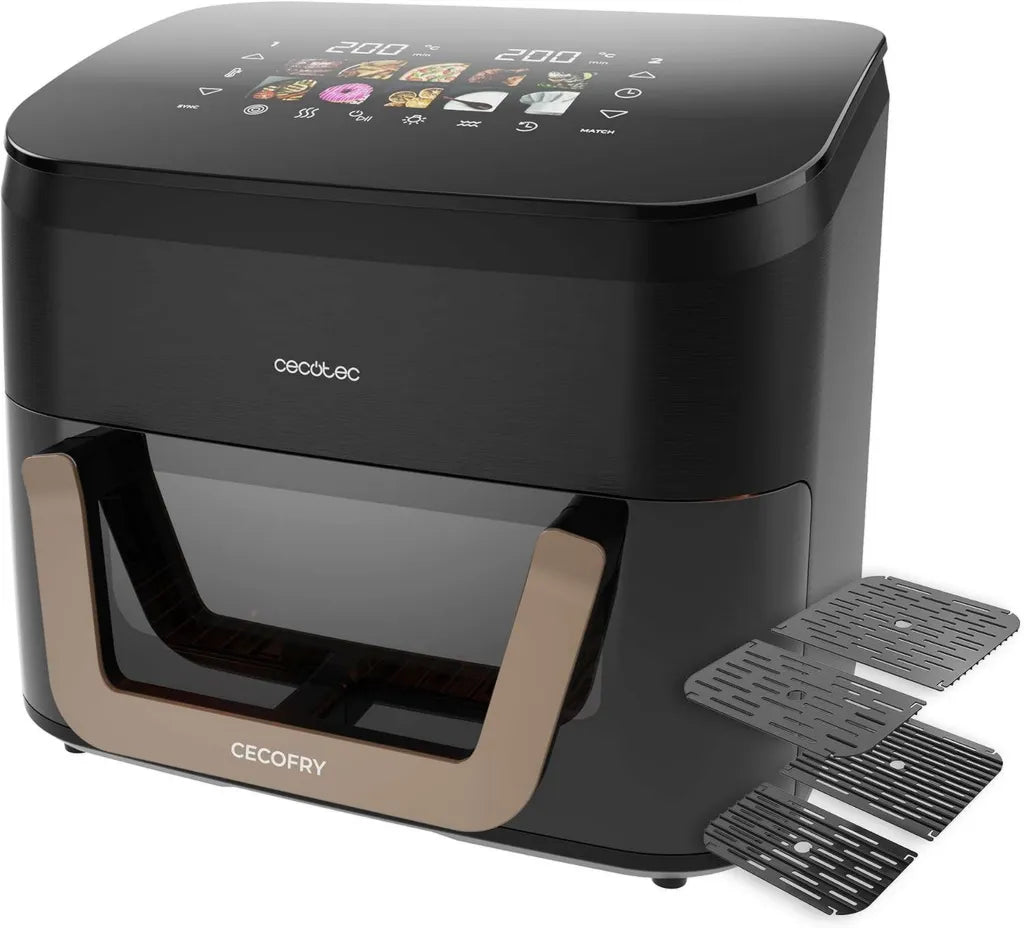 Friteuse à Air 11L avec Gril Triple et Fumoir - 2900W, Cuisson Parfaite pour Viandes