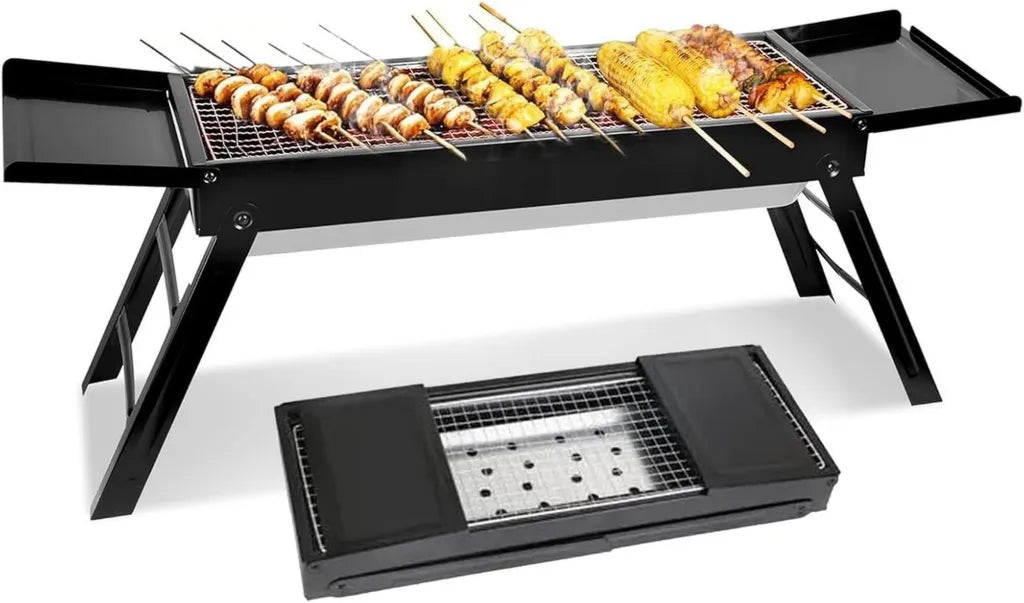 Grill d'extérieur pliable au charbon avec contrôle précis de l'air