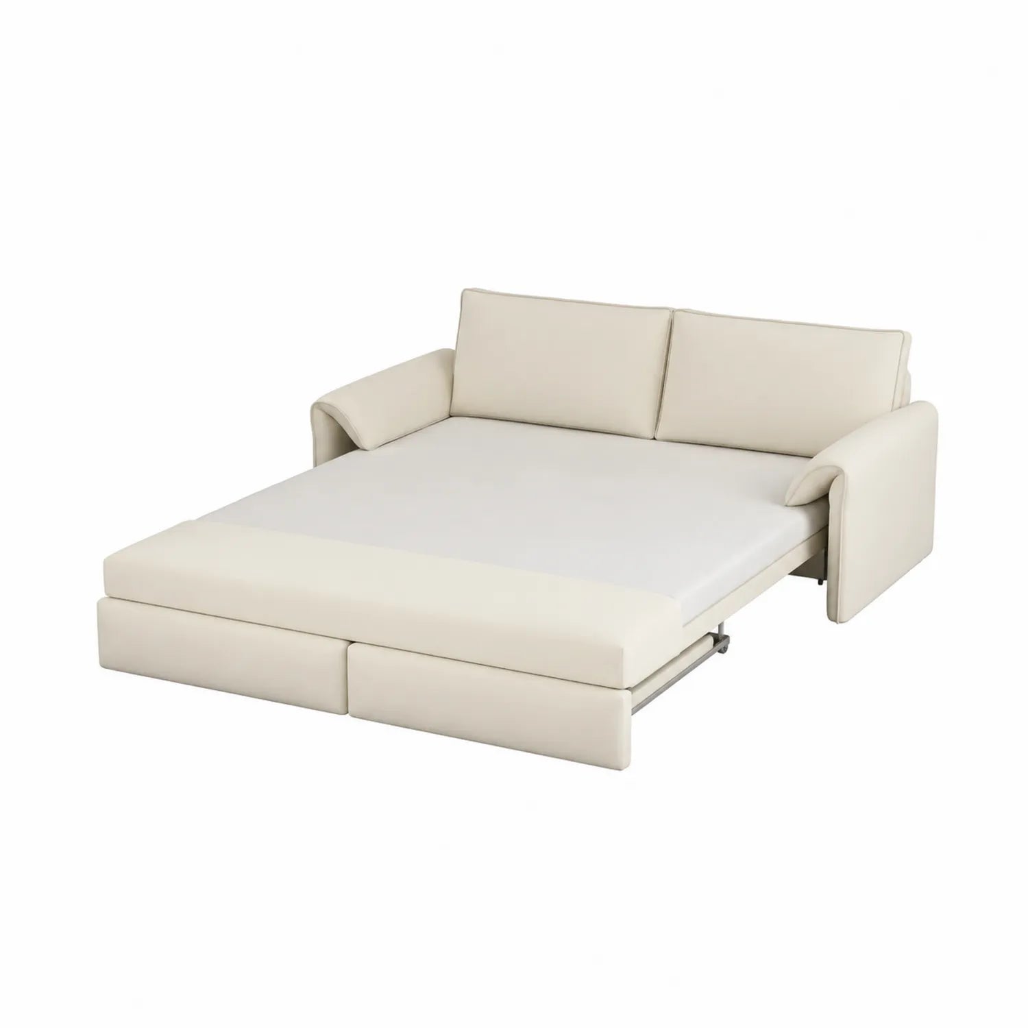 Canapé-lit en cuir Beige