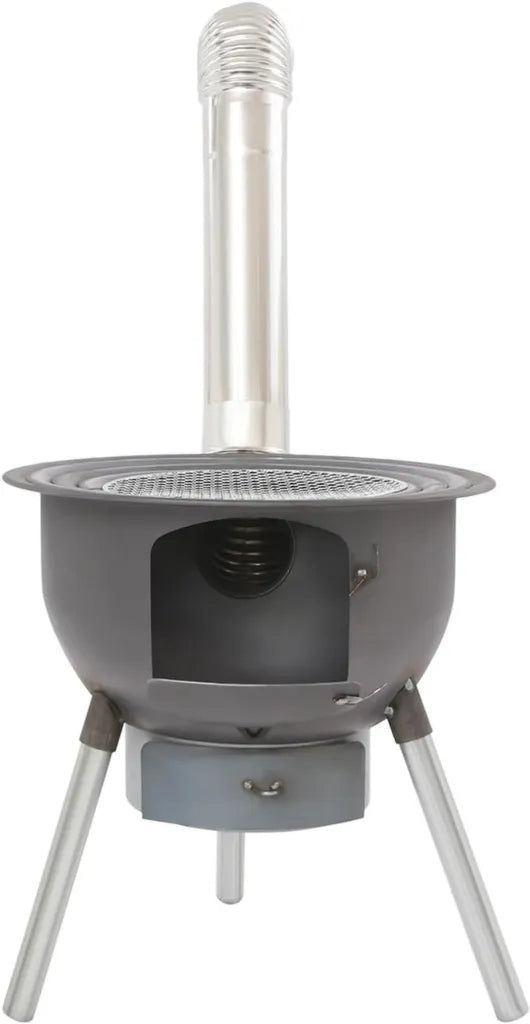 Poêle à bois portable 3 anneaux pour wok - Idéal pour camping et pique-niques en plein air