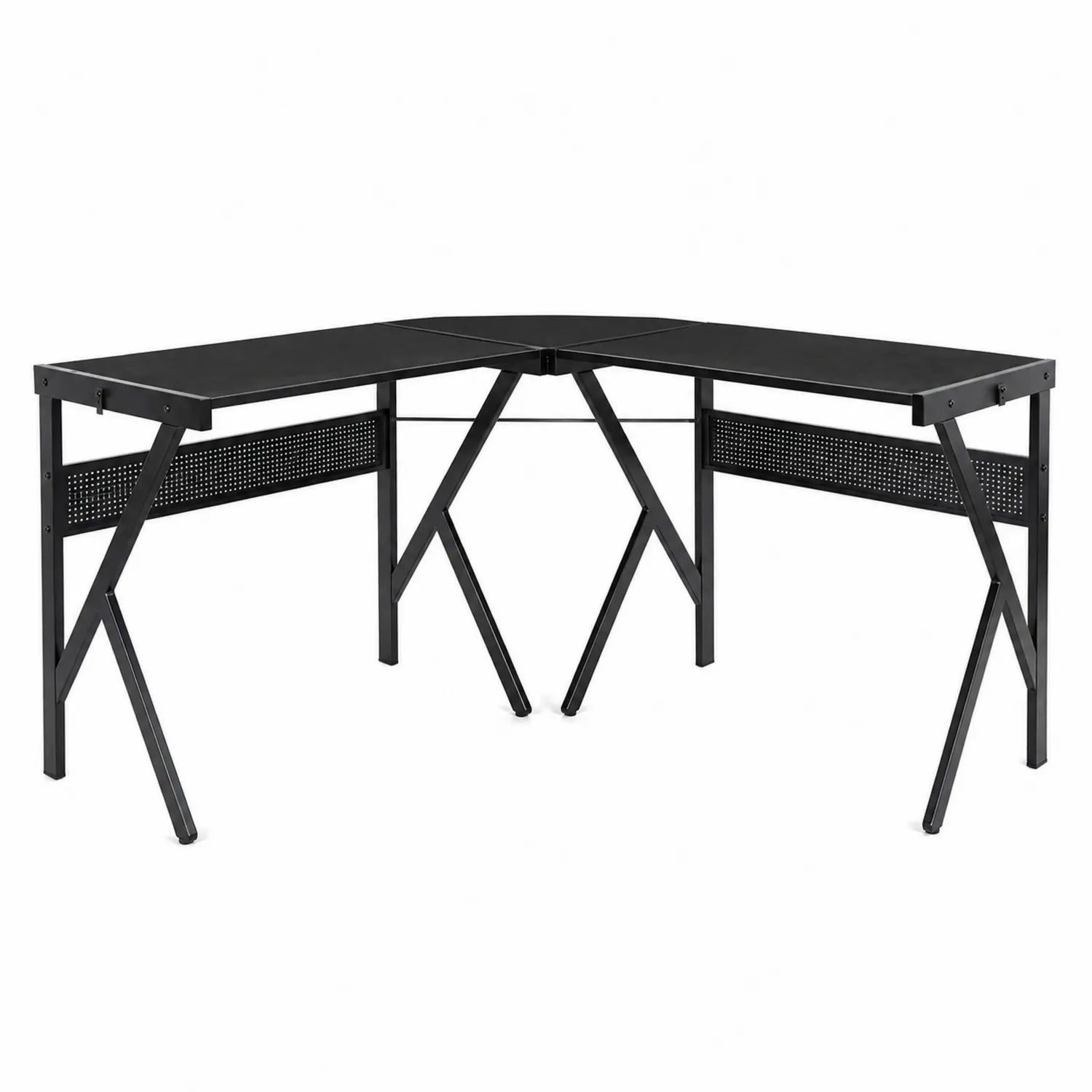 Bureau d'angle en métal noir