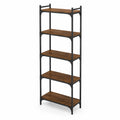 Étagère de rangement en bois et métal 180x90x40 cm Brun/Noir